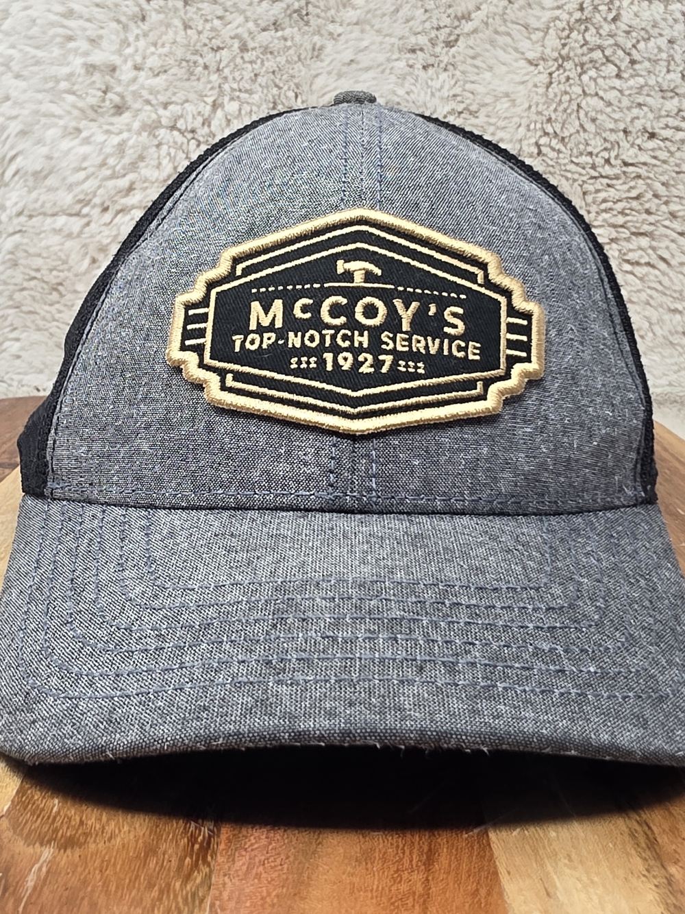 Mccoy Men's Grey Patch Trucker Cap